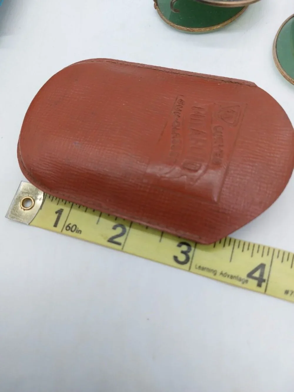Vintage American Polaroid Clip On Sunglasses Brown Case READ
